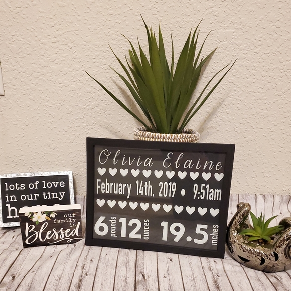 Photo Frame Birth Stat Board - Picture 4 of 4